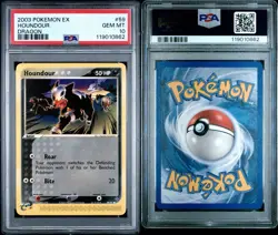 Pokemon Houndour EX Dragon E-Reader #59/97 PSA 10 2003 Low Pop 27 - Image 3