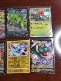 Pokemon 6 Card Lot Holos EX, V And Rare Cards , Great Value Set Building Lot9 - Image 3
