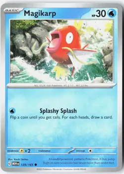MAGIKARP 129/165 COMMON 151 POKEMON NM - Image 1