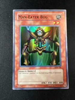 Yu-Gi-Oh! Man-Eater Bug (NM) LOB-109 2017 Reprint Super Rare Unlimited - Image 1