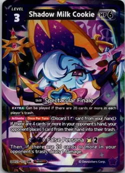 Shadow Milk Cookie Purple TCG Card CookieRun Braverse UR English BS9-102 - Image 1