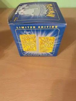 #150 MEWTWO Pokemon Limited Edition 23K Gold Plated Trading Card in box with COA - Image 2