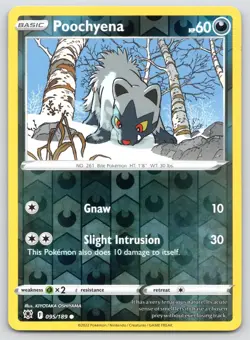 Poochyena 095/189 Astral Radiance Reverse Holo Pokemon NM - Image 1