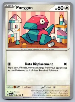 Porygon 142/182 Common Paradox Rift Pokemon NM - Image 1