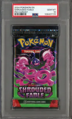 2024 POKEMON ENGLISH SHROUDED FABLE FOIL PACK PECHARUNT GEM MT PSA 10 SEALED - Image 1