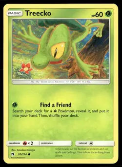 Treecko 20/214 Common Lost Thunder Pokemon Near Mint - Image 1