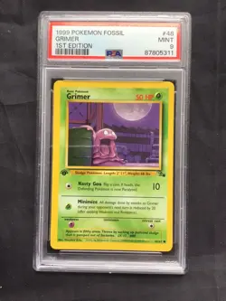 Pokemon Cards: Fossil 1st Edition Common: Grimer 48/62 PSA 9 - Image 2