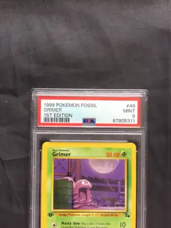 Pokemon Cards: Fossil 1st Edition Common: Grimer 48/62 PSA 9 - Image 3