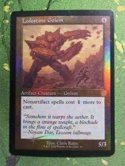 Lodestone Golem BRR 29 Foil English NM - MTG Retro Frame - Image 1