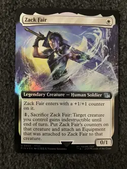 Magic The Gathering MTG - Zack Fair (Extended Art) Foil - Final Fantasy - Image 1