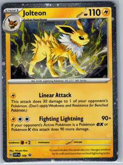Jolteon - (Cosmos Holo) SVP 169 SV: Scarlet & Violet Promo - Pokemon Card - NM - Image 1