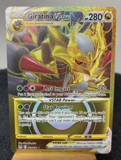 Giratina VSTAR Gold 212/196 Lost Origin Ultra Rare Pokemon TCG LP - Image 1