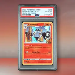 Chandelure - Trick or Trade - PSA 10 - Rebel Clash Stamped Pokemon Card - Image 1
