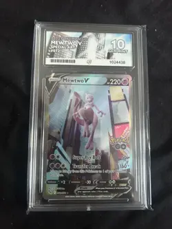 Pokemon TCG Mewtwo V 072/078 Pokemon Go ACE 10 PERFECT SUBGRADES Guard included - Image 1