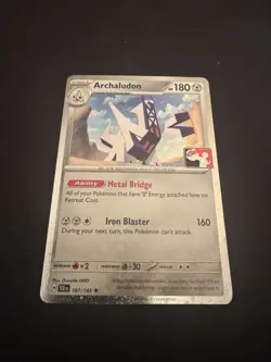 Archaludon 107/142 Prize Pack Series Cards Holo - Image 1