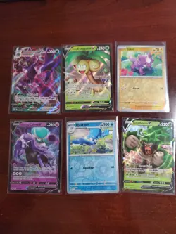 Pokemon 6 Card Lot Holos EX, V And Rare Cards , Great Value Set Building Lot6 - Image 1