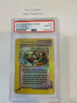 Fisherman Skyridge #125 WOTC 2003 Reverse Holo Pokemon Card PSA 10 GEM MINT - Image 1