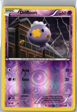 Drifloon 50/124 Common Dragons Exalted Pokemon Reverse Holo Near Mint - Image 1