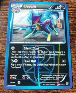 Team Plasma's Liepard 84/135 Plasma Storm Pokemon Reverse Holo NM - Image 1
