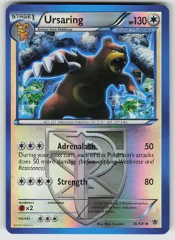 Ursaring 76/101 Uncommon Plasma Blast Pokemon Reverse Holo Near Mint - Image 1