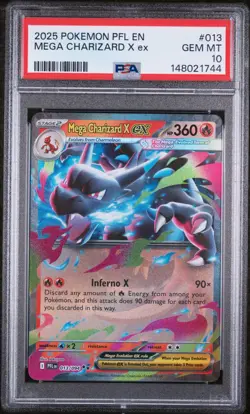 PSA 10 Mega Charizard X EX 013/094 Pfl En-phantasmal Flames Pokemon - Image 1