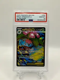 2025 POKEMON MEG EN-MEGA EVOLUTION ULTRA RARE #155 MEGA VENUSAUR EX PSA 10 - Image 1
