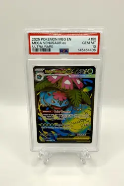 2025 POKEMON MEG EN-MEGA EVOLUTION ULTRA RARE #155 MEGA VENUSAUR EX PSA 10 - Image 2