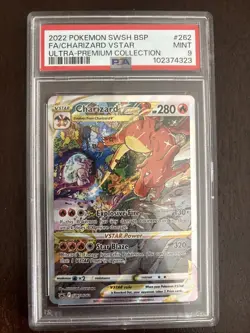 Pokemon TCG Charizard VSTAR SWSH262 Holo Black Star Promo PSA 9 - Image 1