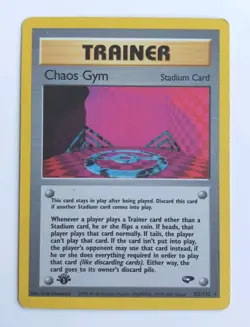 Pokemon Trainer 102/132 Chaos Gym 1st Edition Rare Lightly Played Bp - Image 1