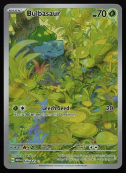 Bulbasaur 166/165 Illustration Rare 151 Pokemon English NM - Image 1