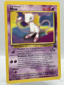Mew # 8 Black Star Promo Non Holo WotC 1999 Vintage Pokemon TCG Card - Image 2