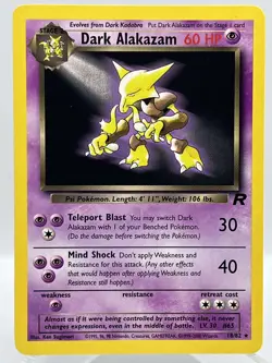 Dark Alakazam 18/82 Team Rocket Non Holo Rare WotC 1999 Vintage Pokemon TCG Card - Image 1