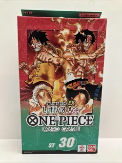 One Piece TCG Starter Deck EX Luffy Ace ST30 ST-30 English Sealed Bandai - Image 1