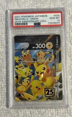 PIKACHU V-UNION Set 2021 POKEMON JAPANESE 25TH ANNIVERSARY 25-28 PSA 10 Cards - Image 3