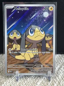 Helioptile 143/132 Me01: Mega Evolution Holo Pokemon Card NM Condition - Image 1