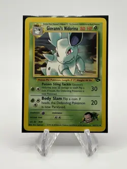Pokemon TCG Giovanni's Nidorina Card 44/132 Gym Challenge - Image 1