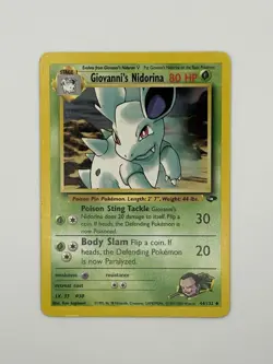 Pokemon TCG Giovanni's Nidorina Card 44/132 Gym Challenge - Image 3