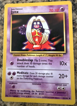 Jynx 31/102 Base Set 1999 Pokemon Card Wizards of the Coast WOTC Uncommon NM/LP - Image 1