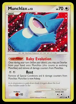 Pokemon Card Rising Rivals Munchlax 69/111 Common - Image 1