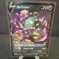 Garbodor V 100/203 SWSH07: Evolving Skies Ultra Rare Pokemon TCG Card NM - Image 1