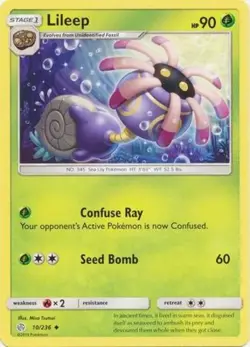x4 Lileep - 10/236 - Uncommon Pokemon SM12 Cosmic Eclipse M/NM - Image 1