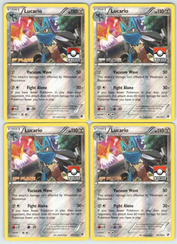Lucario 63/124 Reverse Holo Pokemon League 1st, 2nd, 3rd, 4th Place Full Set LP - Image 1