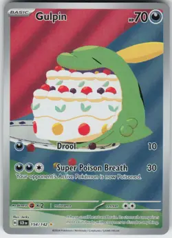 GULPIN 154/142 STELLAR CROWN POKEMON ILLUSTRATION RARE NM - Image 1