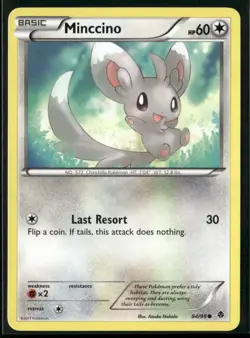 Pokemon Minccino #84/98 Emerging Powers Near Mint or Better - Image 1