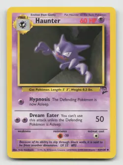 HAUNTER 43/130 Uncommon Pokemon BASE SET 2 - Image 1