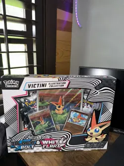 Pokemon S&V Victini Illustration Collection Box Black Bolt White Flare Sealed - Image 1