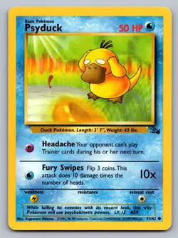 Pokemon TCG Fossil Psyduck 53/62 - Image 1