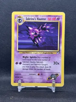 Sabrina's Haunter 58/132 Pokemon Gym Heroes Uncommon Unlimited Non-Holo 2000 - Image 1
