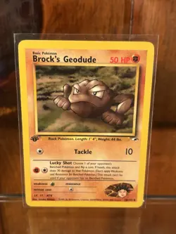 Pokemon TCG - 1st Edition Brock's Geodude 38/132 - Gym Heroes - Image 1