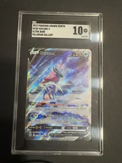 Pokemon Suicune V Crown Zenith Galarian Gallery Full Art #GG38 SGC 10 Gem Mint - Image 1